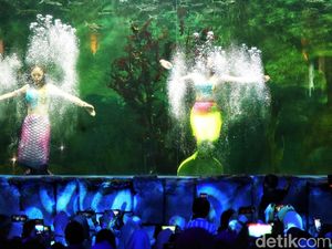Aksi Putri Duyung Hibur Pengunjung Ocean Dream Ancol Aksi Putri Duyung Hibur Pengunjung Ocean Dream Ancol