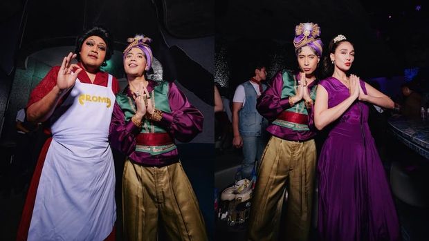 Gaya Vidi Aldiano jadi Om JIn di pesta Geng Aries