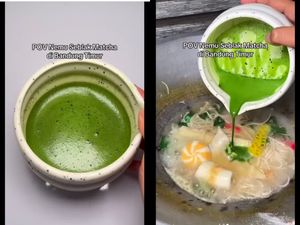 Unik! Seblak Ini Disajikan dengan Kuah Matcha