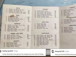 Harga Menu Chinese Food dari Tahun 1970 Bikin Kaget, Mulai Rp 3 Ribuan!