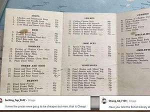 Harga Menu Chinese Food dari Tahun 1970 Bikin Kaget, Mulai Rp 3 Ribuan!