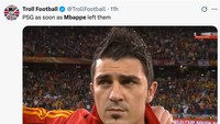 PSG justru menggila usai ditinggal Mbappe. PSG bak timnas Spanyol saat juara Piala Dunia 2010 lalu. (Foto: X.com/@TrollFootball)