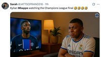 Mbappe kini cuma meringis menyaksikan PSG sukses di era Ousmane Dembele. (Foto: @JATTSOPRANO316)