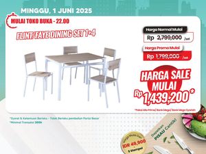 Beli Satu Set Meja Makan di Transmart Full Day Sale Hemat Banget Beli Satu Set Meja Makan di Transmart Full Day Sale Hemat Banget