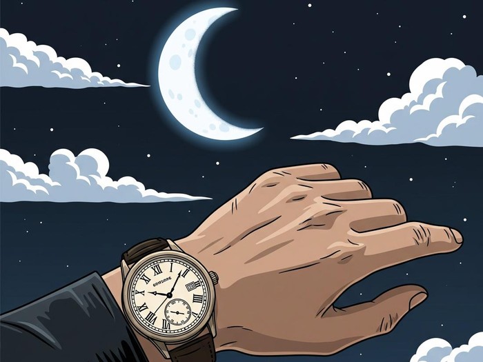Ilustrasi jam malam. Ilustrasi jam malam.