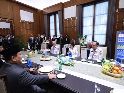 Momen Prabowo-Gibran Ngumpul Bareng Megawati Sebelum Upacara Pancasila