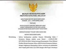 Muba Resmi Naikkan Status Darurat Asap Akibat Karhutla