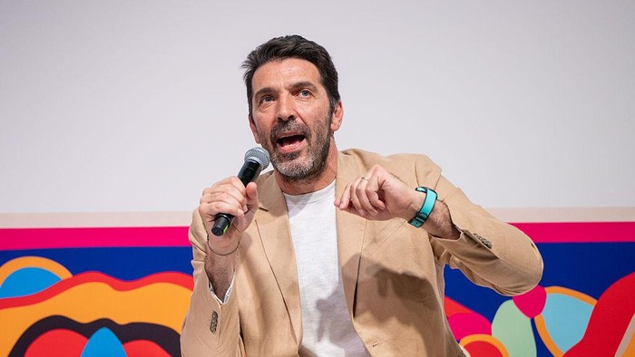 Gianluigi Buffon Itlian sportsman Gianluigi Buffon present his book at International Book Fair. Turin (Italy), May 15th, 2025 (Photo by Alessandro Vargiu/Mondadori Portfolio via Getty Images)
