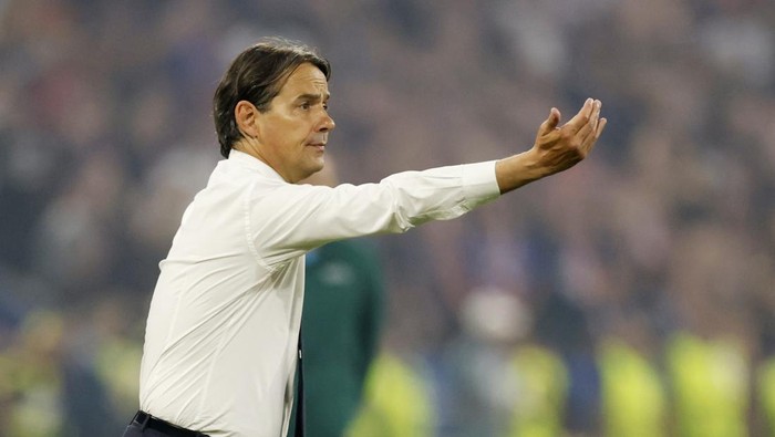 Simone Inzaghi Soccer Football - Champions League - Final - Paris St Germain v Inter Milan - Allianz Arena, Munich, Germany - May 31, 2025 Inter Milan coach Simone Inzaghi reacts REUTERS/Peter Cziborra