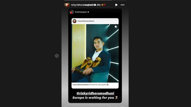 Tangkapan Layar Instagram Rizky Ridho