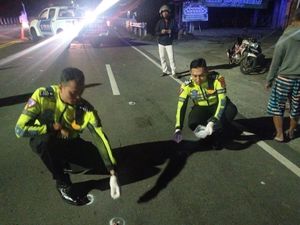 Pemotor Tewas Usai Tabrak Truk Parkir di Jalan Wates Kulon Progo