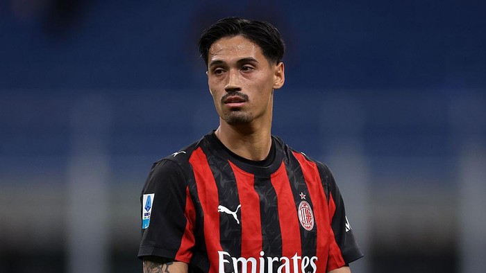  Tijjani Reijnders of AC Milan looks on during the Serie A match between AC Milan and AC Monza at Stadio Giuseppe Meazza on May 24, 2025 in Milan, Italy. (Photo by Jonathan Moscrop/Getty Images)