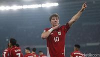 Gol Ole Romeny Bawa Indonesia Memimpin 1-0 di Babak Pertama