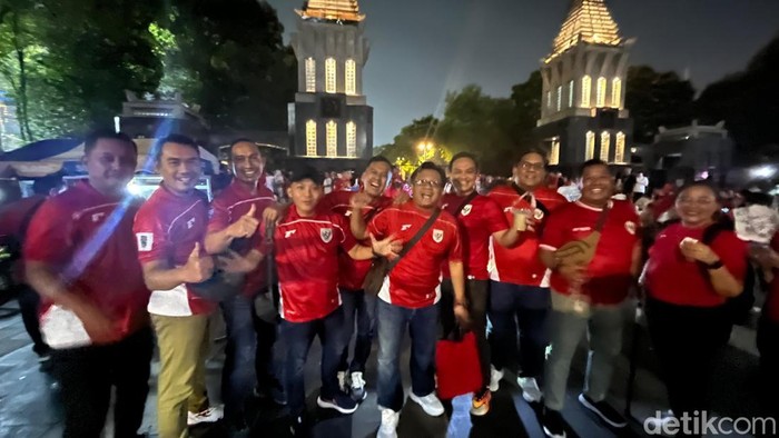 Para supporter Timnas percaya dapat menang melawan China di GBK. (Rumondang/detikcom)