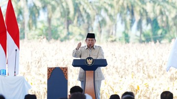 Sambutan Lengkap Prabowo saat Panen Raya, Puji Kapolri Dukung Kedaulatan Pangan