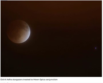 Bulan dan Bintang Spica Sejajar di Hari Idul Adha