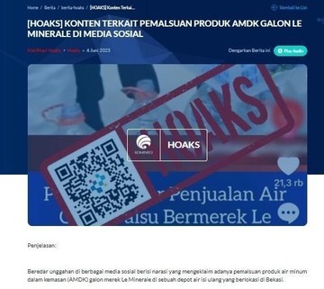 Isu Galon Palsu Le Minerale Dilabeli Hoaks, Pakar: Motif Persaingan Bisnis