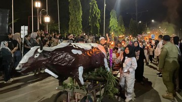 Meriahnya Pawai Obor di Dumai Riau Tadi Malam, Tim Raga Ikut Mengawal