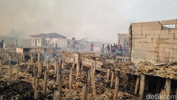 Penampakan Permukiman Padat di Penjaringan Ludes Terbakar