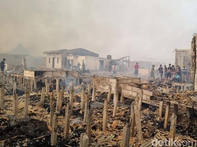 Penampakan Permukiman Padat di Penjaringan Ludes Terbakar