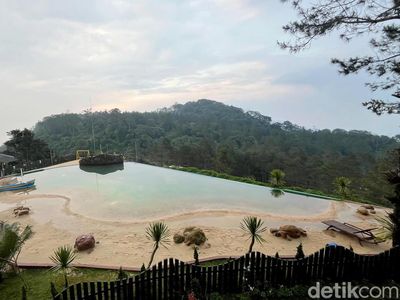 Menikmati Wisata Pantai dengan Pemandangan Gunung Arjuno Welirang