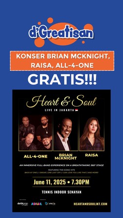dGreatisan: Konser Brian McKnight, Raisa dan All-4-One 