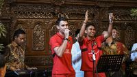 Potret Keseruan Pemain Timnas Indonesia di Rumah Prabowo
