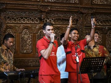 Potret Keseruan Pemain Timnas Indonesia di Rumah Prabowo