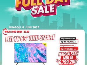 Transmart Full Day Sale! LED 65 Inch UHD Smart TV Diskon Rp 3 Jutaan