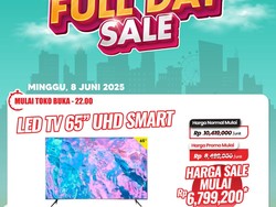 Transmart Full Day Sale! LED 65 Inch UHD Smart TV Diskon Rp 3 Jutaan
