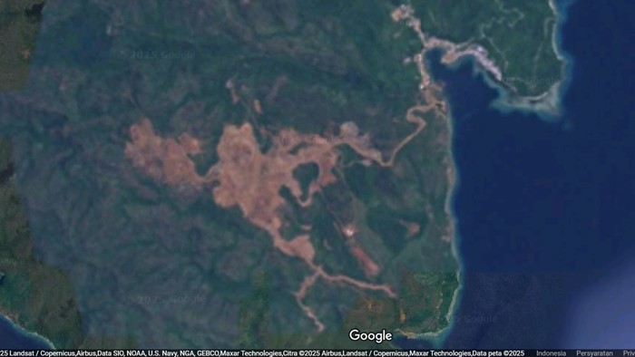 Foto Satelit Kerusakan Raja Ampat alasannya yakni Tambang Nikel