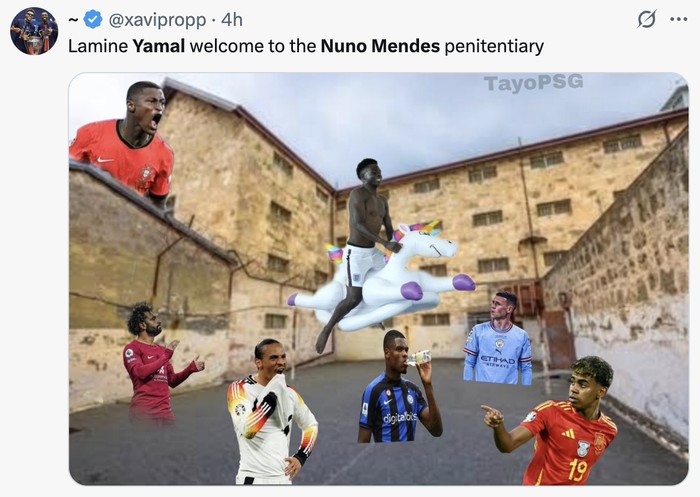 Meme Lamine Yamal Meme Lamine Yamal diredam Nuno Mendes.