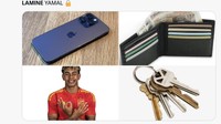 Meme ini menggambarkan isi kantong Nuno Mendes usai final UEFA Nations League, ada Lamine Yamal di dalamnya! (Foto: Twitter)