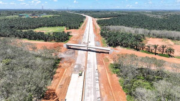 Penampakan dari Udara Proyek Tol Betung-Tempino-Jambi Rp 21 Triliun