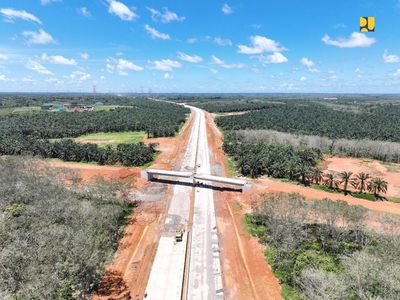 Penampakan dari Udara Proyek Tol Betung-Tempino-Jambi Rp 21 Triliun