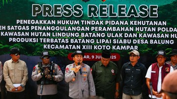 Polda Riau Bongkar Kasus Perambahan Hutan Lindung, 4 Tersangka Dijerat