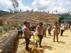 Polda Riau Lakukan Reboisasi di Lahan Hutan Lindung yang Dirusak Perambah Polda Riau Lakukan Reboisasi di Lahan Hutan Lindung yang Dirusak Perambah
