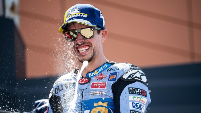 Alex Marquez Alex Marquez finis kedua di MotoGP Aragon, cukup happy.