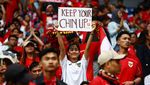 Deru Suporter Indonesia di Stadion Suita Jepang