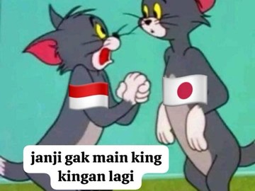 Indonesia Vs Jepang, Meme King Indo Dipiting King of Asia