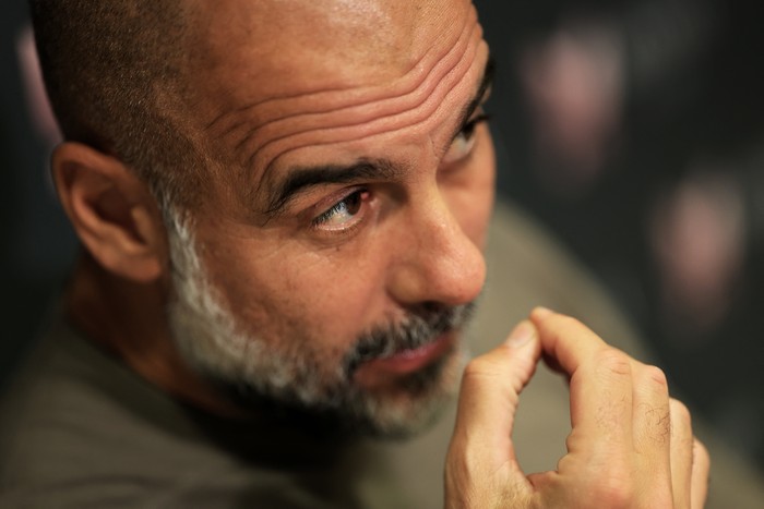 Pep Guardiola Soccer Football - Reuters Exclusive interview with Manchester City manager Pep Guardiola - Barcelona, Spain - June 4, 2025 Manchester City manager Pep Guardiola talks during an interview with Reuters TV in Barcelona REUTERS/Nacho Doce