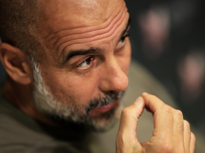 Soccer Football - Reuters Exclusive interview with Manchester City manager Pep Guardiola - Barcelona, Spain - June 4, 2025 Manchester City manager Pep Guardiola talks during an interview with Reuters TV in Barcelona REUTERS/Nacho Doce