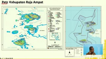 Tunjukkan Peta, Bahlil Jelaskan Pulau Gag Bukan Kawasan Geopark Raja Ampat