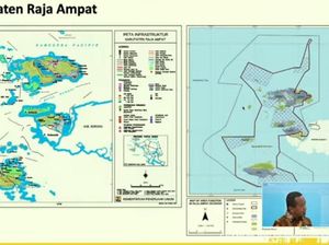 Tunjukkan Peta, Bahlil Jelaskan Pulau Gag Bukan Kawasan Geopark Raja Ampat