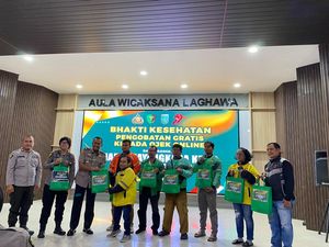 Sambut HUT Bhayangkara ke-79, Polres Dumai Berbagi dengan Ojol