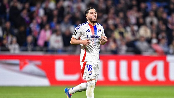 Rayan Cherki LYON, FRANCE - APRIL 26: Rayan Cherki of Olympique Lyon runs in the field during the Ligue 1 McDonalds match between Olympique Lyonnais and Stade Rennais FC 1901 at Parc Olympique Lyonnais on April 26, 2025 in Lyon, France. (Photo by Eurasia Sport Images/Getty Images)