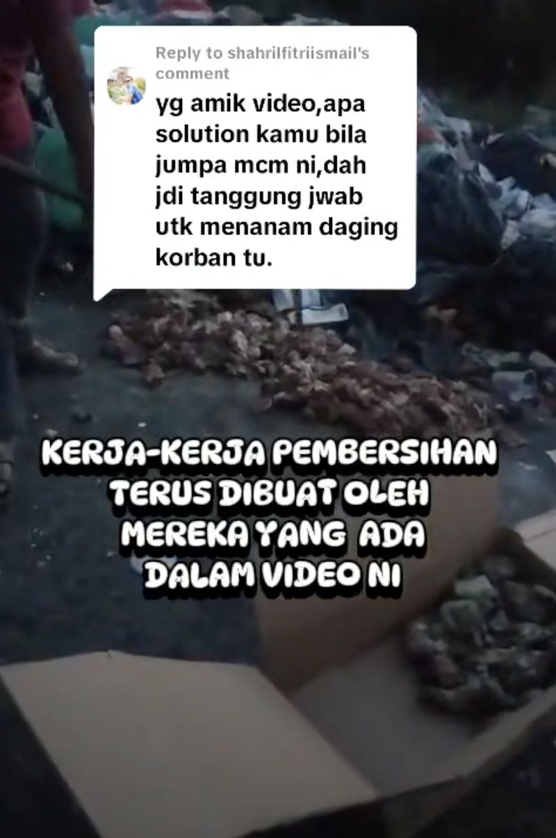 Sedih! Hampir 20 Kg Daging Kurban Tergeletak di Dekat Pembuangan Sampah