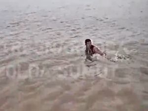 Detik-detik Kurir Sabu Durian Nyebur ke Sungai Asahan Saat Disergap