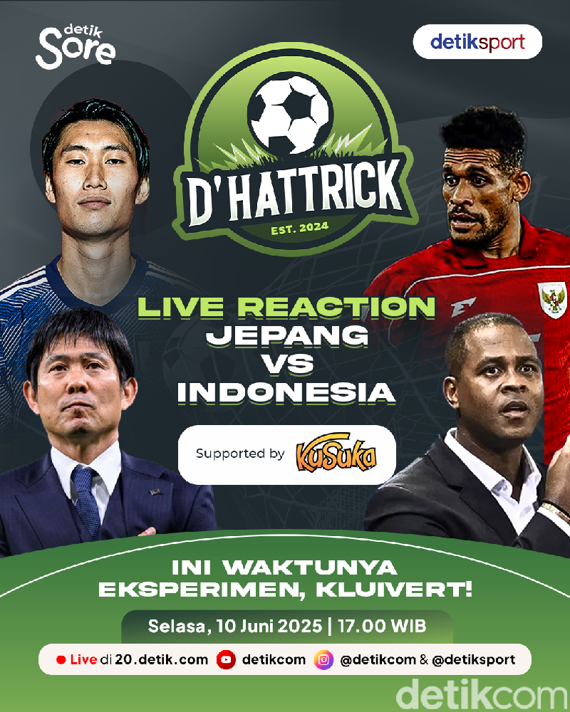 d'Hat-trick live reactions Jepang vs Indonesia, ramaikan!