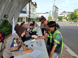 Polda Jateng Gelar Pemeriksaan Kesehatan Gratis Ojol, Target Layani 4.000 Driver